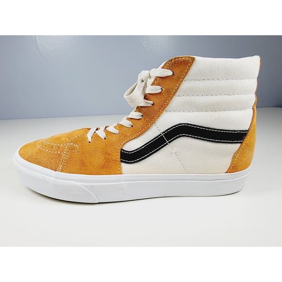 VANS Sk8-Mid Top Off The Wall Sneaker Mustard Yellow Gold Men's 10.5 Women's 12 - Picture 9 of 16